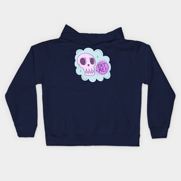 Eat Me Skelly Kids Hoodie by sadsquatch